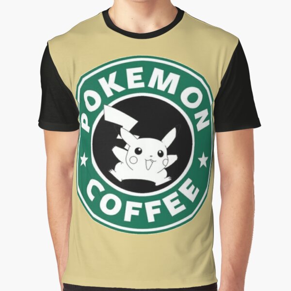 Pokémon Coffee Paraody Logo Graphic T-Shirt