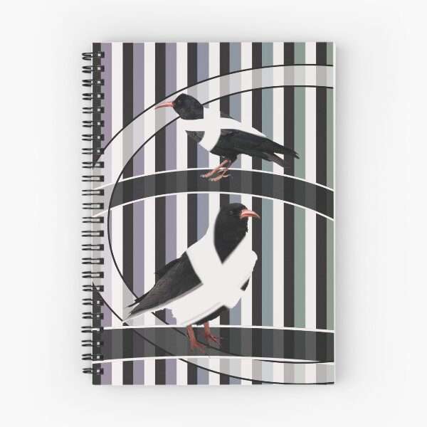 Item preview, Cornish Choughs on a Stripy Background designed and sold by colemanco.