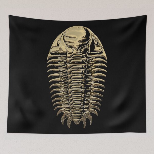 Item preview, Fossil Record - Golden Trilobite on Black #3 designed and sold by Serge Averbukh Art Studio.