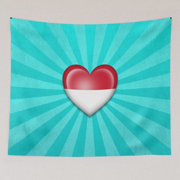 Item preview, Indonesian Heart Flag designed and sold by JeffBartels.