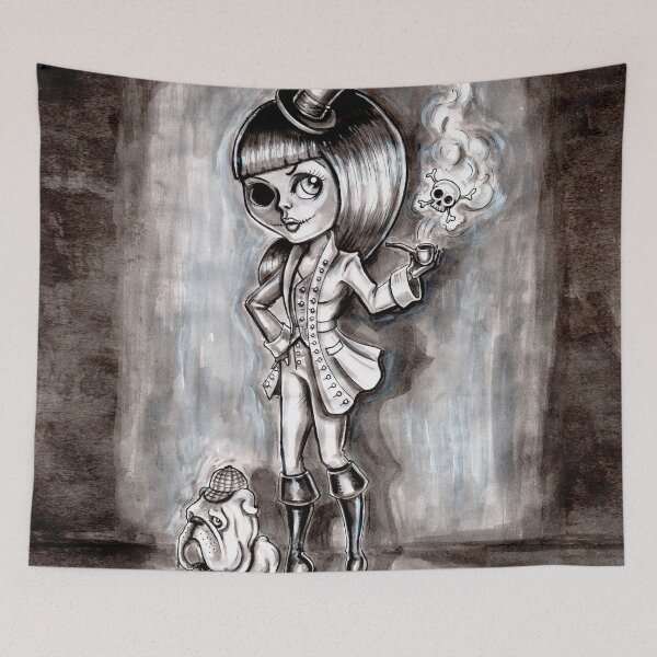 Item preview, Miss Terri Riddles - Big eyed gothic investigateur extraordinaire! designed and sold by Isobel Von Finklestein.