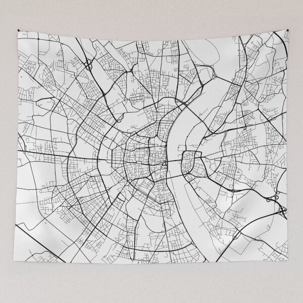 Item preview, Cologne Map, Germany - Black and White designed and sold by MainStreetMaps.