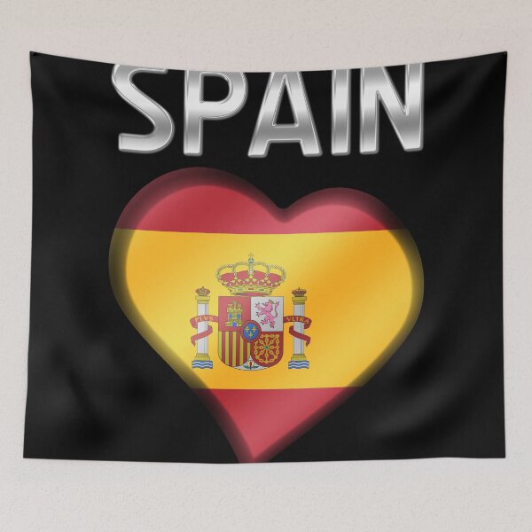 Item preview, Spain - Spanish Flag Heart & Text - Metallic designed and sold by Graphix.