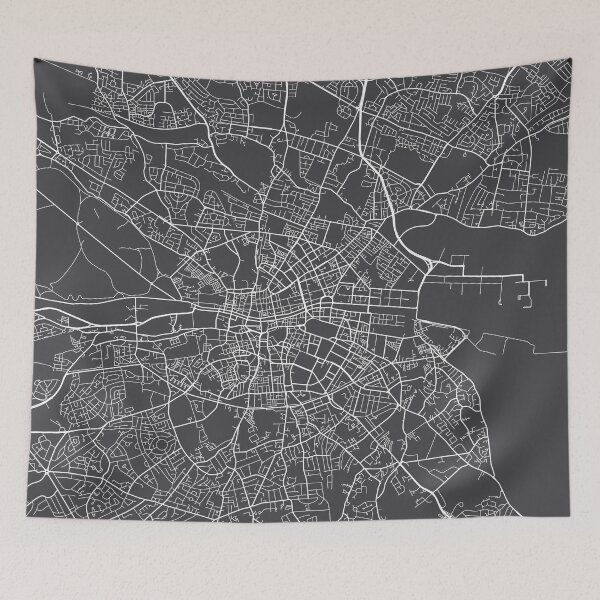 Item preview, Dublin Map, Ireland - Gray designed and sold by MainStreetMaps.