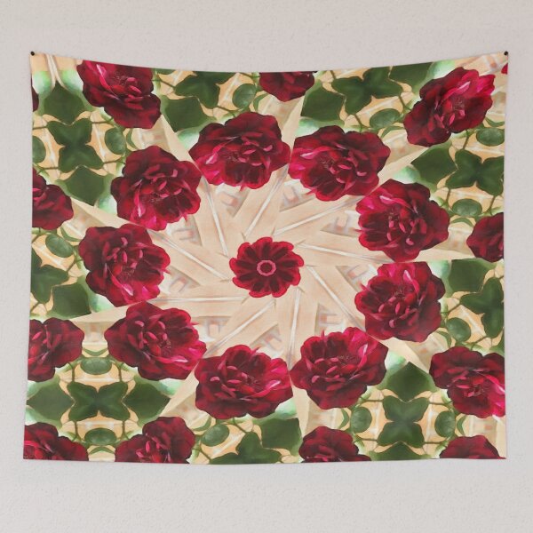 Item preview, Old Red Rose Kaleidoscope 13 designed and sold by TravelPhotoArt.