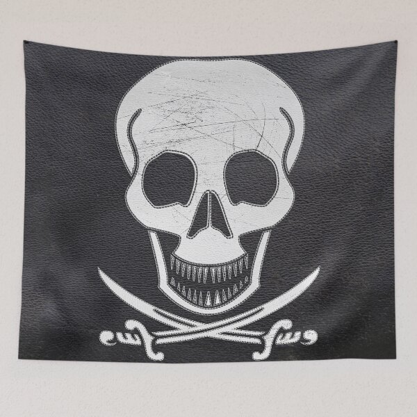 Item preview, leather stitched pirate skull  designed and sold by filippobassano.