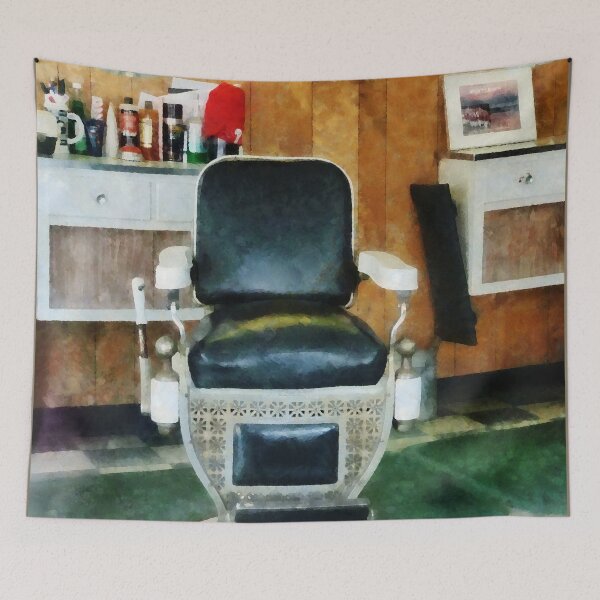 Item preview, Barber Chair Front View designed and sold by Susan Savad.
