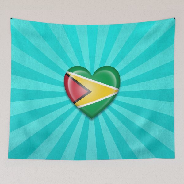 Item preview, Guyanese Heart Flag designed and sold by JeffBartels.