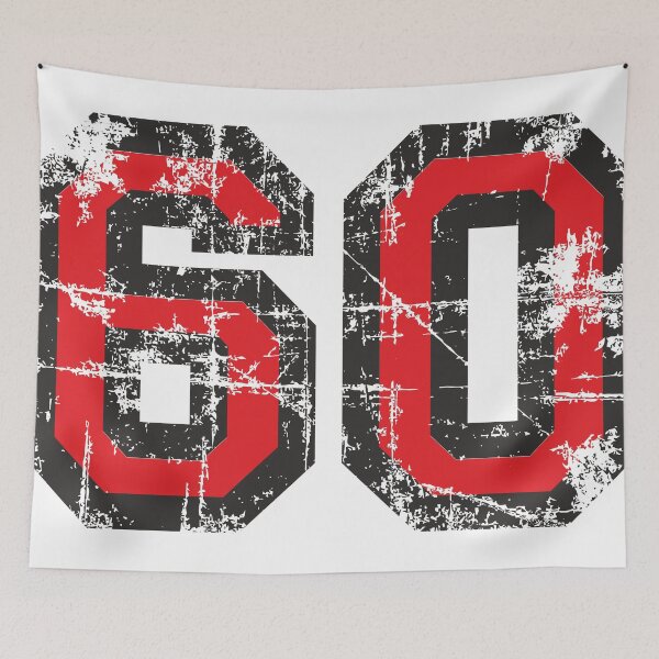 Item preview, Number 60 Black / Red Vintage 60th Birthday Design designed and sold by theshirtshops.
