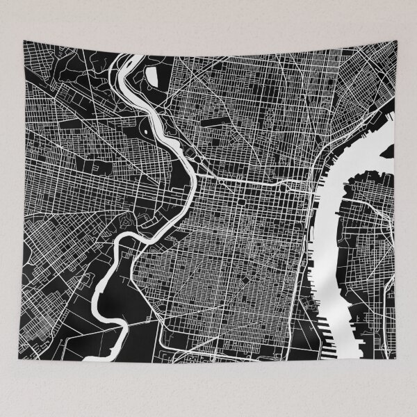 Item preview, Philadelphia (Black) designed and sold by CartoCreative.