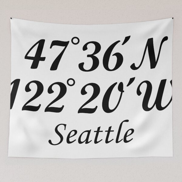 Item preview, Seattle Coordinates designed and sold by theshirtshops.