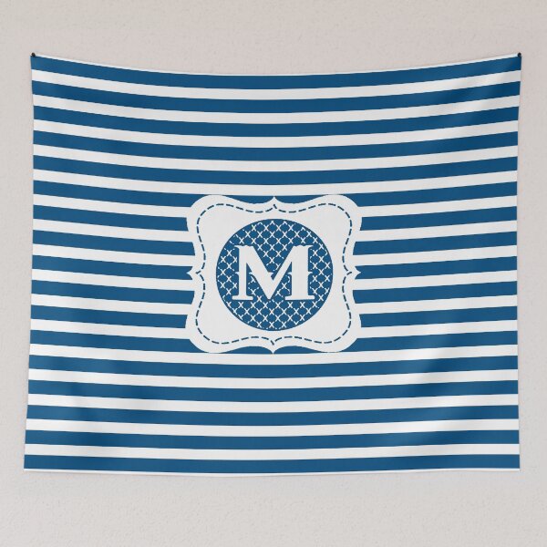 Item preview, Striped Letter M designed and sold by MonogramMonkey.