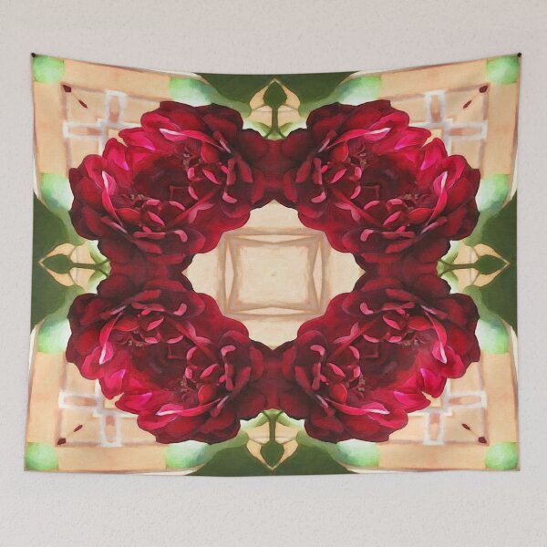Item preview, Old Red Rose Kaleidoscope 1 designed and sold by TravelPhotoArt.