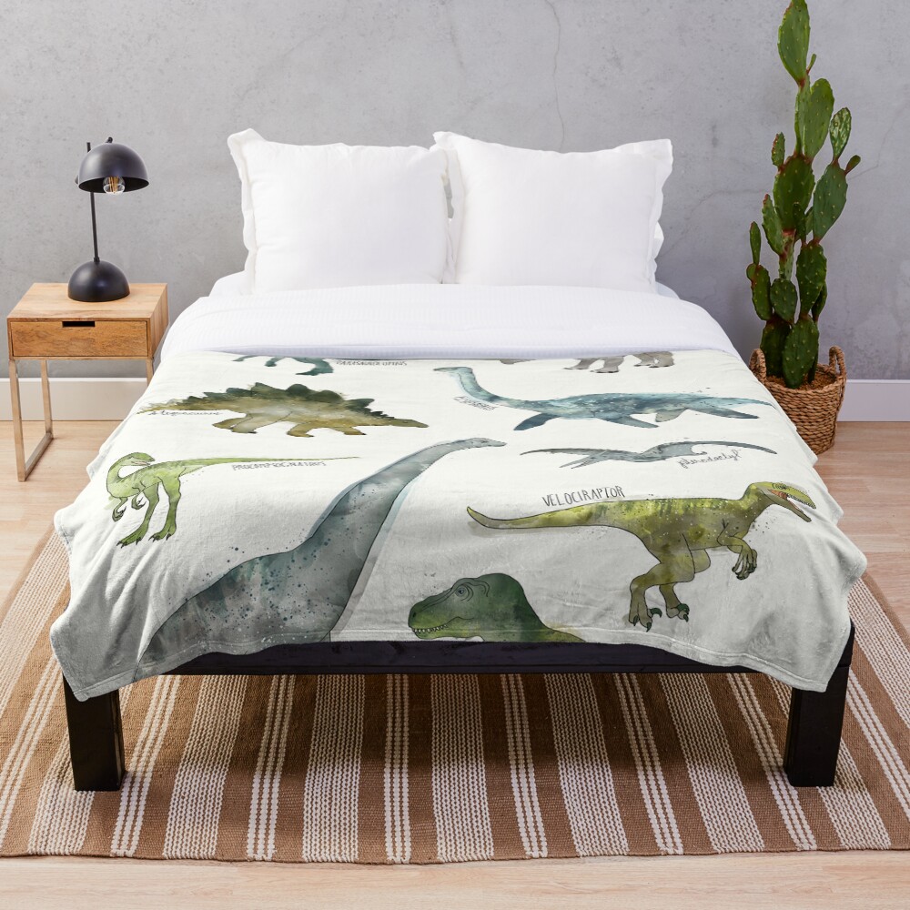 "Dinosaurs" Throw Blanket for Sale by AmyHamilton Redbubble