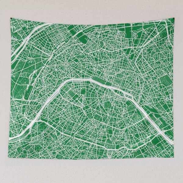 Item preview, Paris Map (Green) designed and sold by CartoCreative.