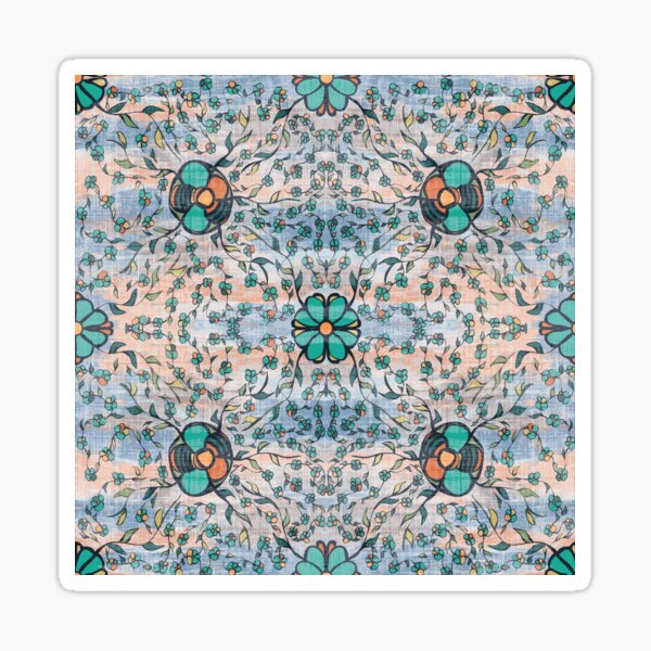 Spring Flowers and Leaves, boho Sticker