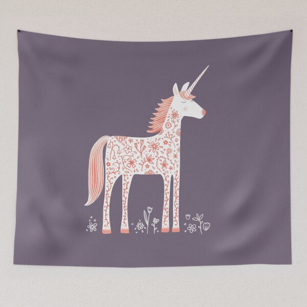 Item preview, Unicorn with Flowers designed and sold by squirrell.