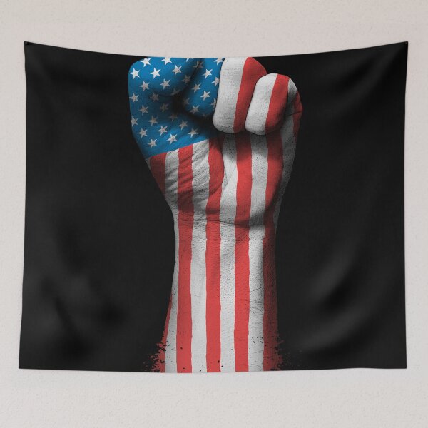 Item preview, Flag of USA on a Raised Clenched Fist  designed and sold by JeffBartels.