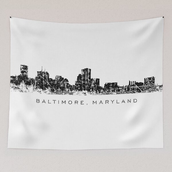 Item preview, Baltimore, Maryland City Skyline Vintage Black designed and sold by theshirtshops.