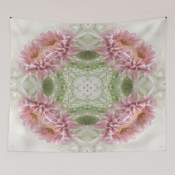 Item preview, Pink Chrysanthemums Kaleidoscope Art 8 designed and sold by TravelPhotoArt.