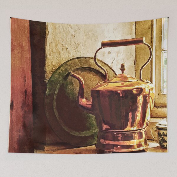 Item preview, Copper Tea Kettle On Windowsill designed and sold by Susan Savad.