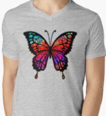 Psychedelic Butterfly Men's V-Neck T-Shirt