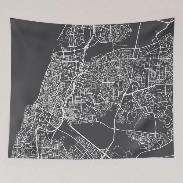 Item preview, Tel Aviv Map, Israel - Gray designed and sold by MainStreetMaps.
