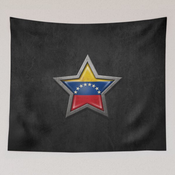 Item preview, Venezuelan Flag Inside of an Aged and Scratched Star designed and sold by JeffBartels.