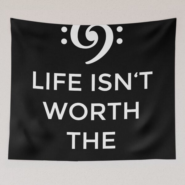 Item preview, Life isn't worth the Treble (White) designed and sold by theshirtshops.