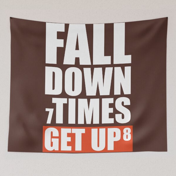 Item preview, Fall Down 7 Times Get Up 8 - Gym Inspirational Quotes designed and sold by Labno4.