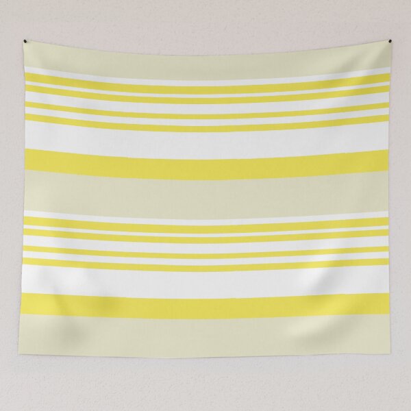 Item preview, Stripes pattern in white, yellow and creme designed and sold by JoAnnFineArt.