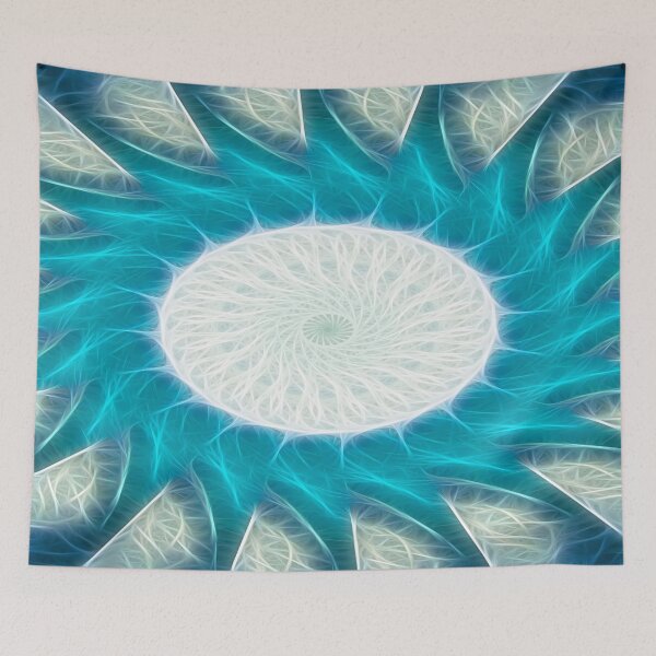 Item preview, Cyan Glow Kaleidoscope 1 designed and sold by TravelPhotoArt.