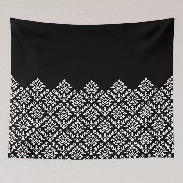 Item preview, Damask Baroque Part Pattern White on Black designed and sold by NataliePaskell.