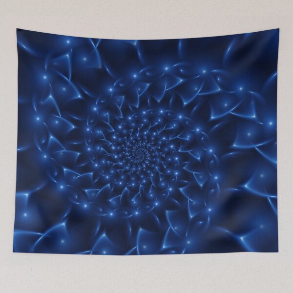 Item preview, Electric Blue Spiral Fractal  designed and sold by Kitty Bitty.