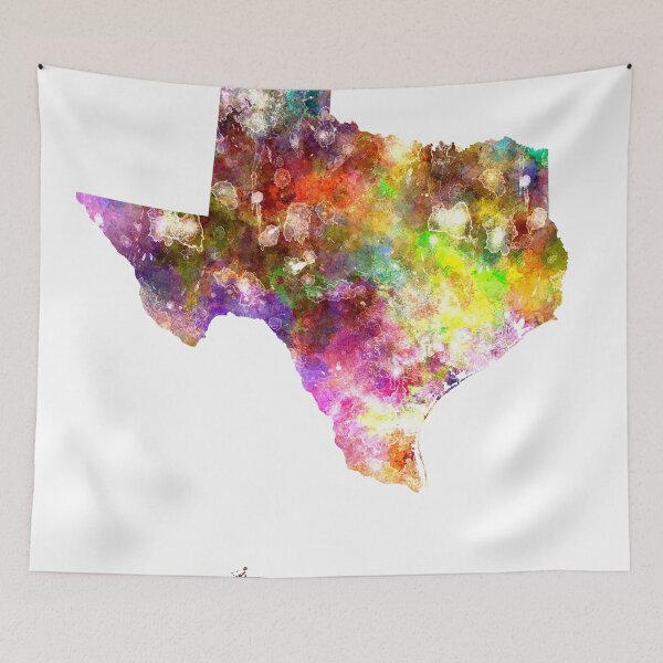 Item preview, Texas US state in watercolor designed and sold by paulrommer.