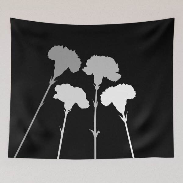 Item preview, Carnation Silhouettes in Monochrome designed and sold by NataliePaskell.