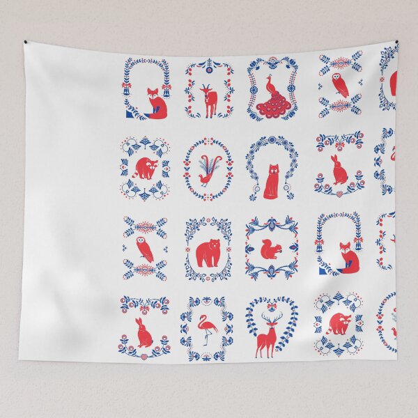 Item preview, Folk Animal Portraits designed and sold by istaria.