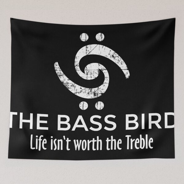 Item preview, The Bass Bird: Life isn't worth the Treble (White) designed and sold by theshirtshops.