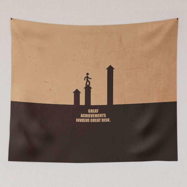 Item preview, Great Achievements Involve Great Risk - Corporate Start-Up Quotes designed and sold by Labno4.