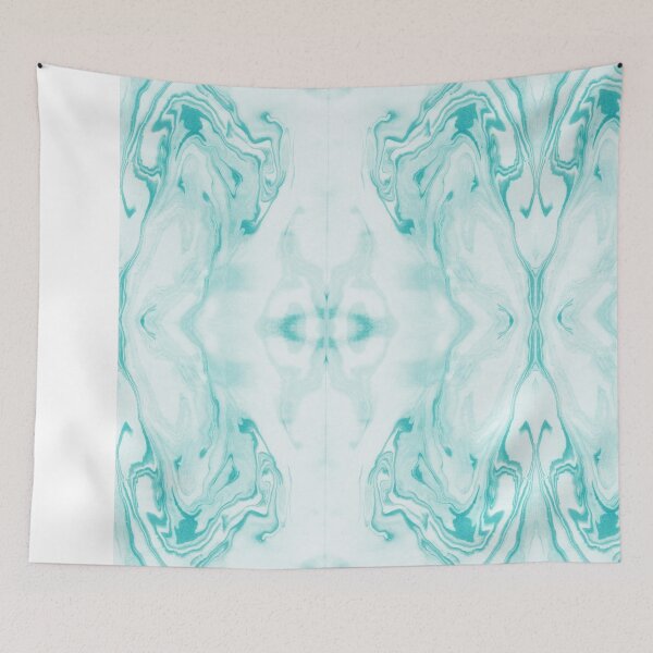 Item preview, Aimi - spilled ink abstract marble painting aqua water wave waves ocean topography map maps designed and sold by spilledinkshop.