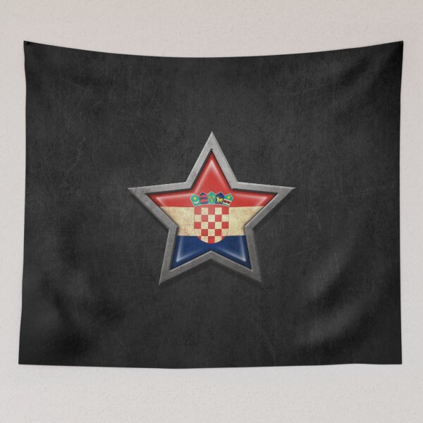 Item preview, Croatian Flag inside of an Aged and Scratched Star designed and sold by JeffBartels.