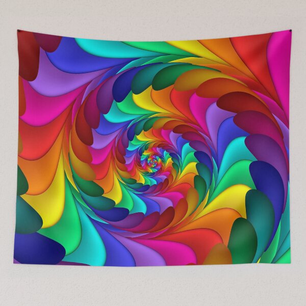 Item preview, Rainbow Fractal Spiral  designed and sold by Kitty Bitty.