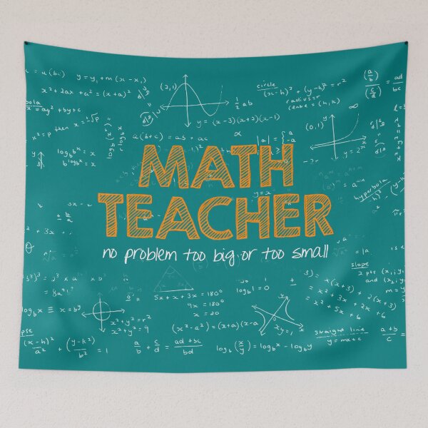 Item preview, Math Teacher (no problem too big or too small) - green designed and sold by funmaths.