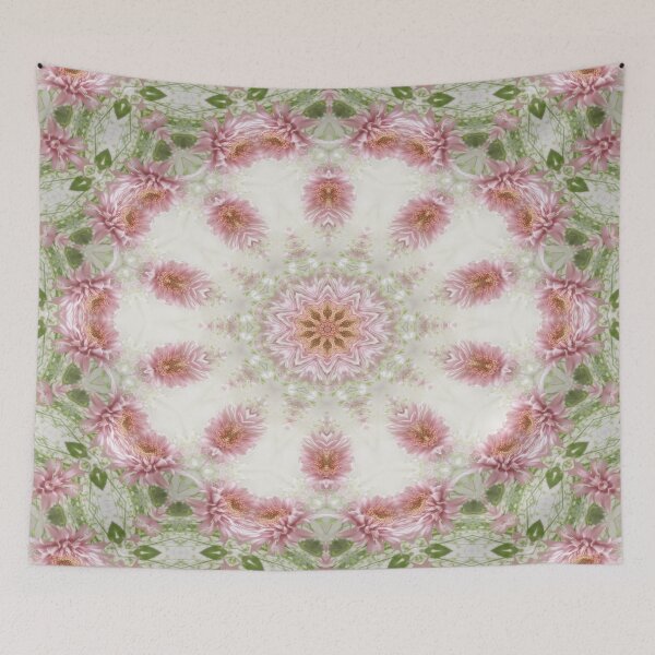 Item preview, Pink Chrysanthemums Kaleidoscope Art 6 designed and sold by TravelPhotoArt.