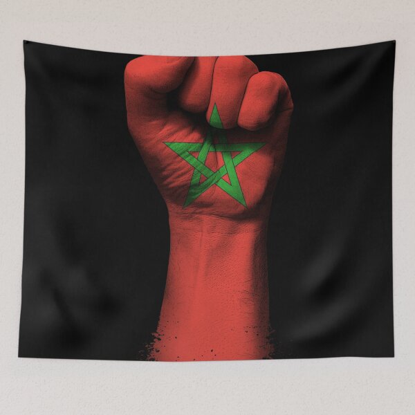 Item preview, Flag of Morocco on a Raised Clenched Fist  designed and sold by JeffBartels.