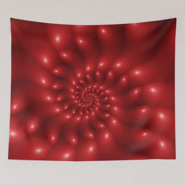 Item preview, Glossy Red Fractal Spiral  designed and sold by Kitty Bitty.