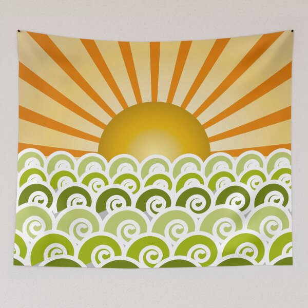 Item preview, Sunrise and Green Ocean Waves designed and sold by tees2go.