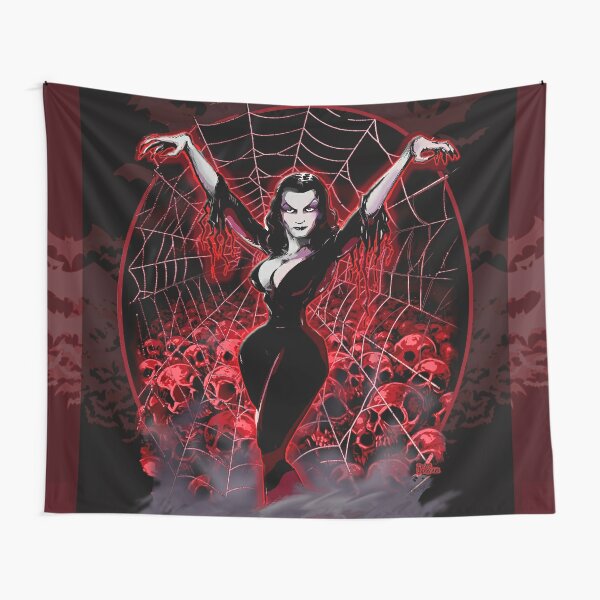 Vampira Spider web gothic Tapestry
