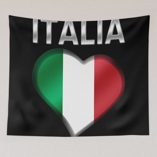 Item preview, Italia - Italian Flag Heart & Text - Metallic designed and sold by Graphix.