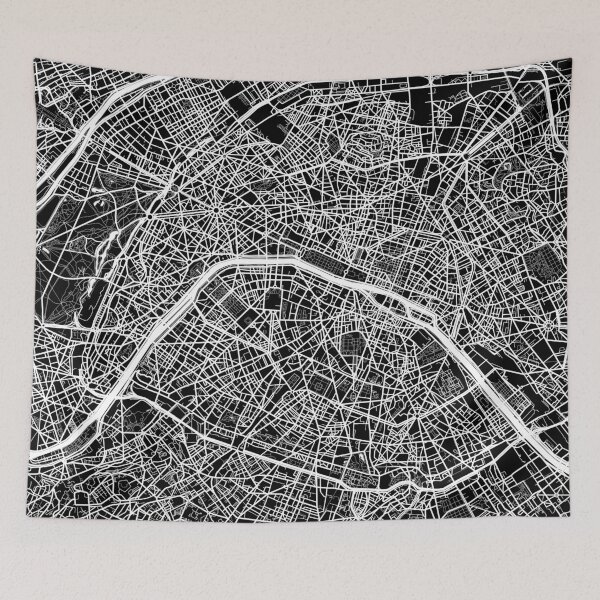 Item preview, Paris Map (Black) designed and sold by CartoCreative.